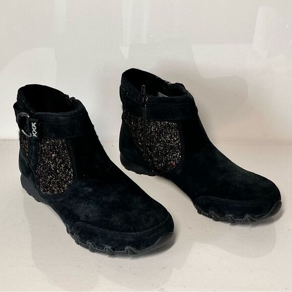 Skechers Bikers High Grade Lite Suede & Sweater Knit Ankle Boot - Picture 3 of 7